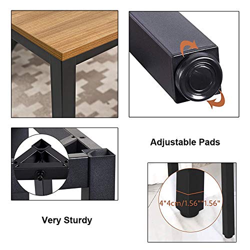 BIBOC Computer Desk/Dining Table, 36X72 inches Office Desk Sturdy Writing Workstation for Home Office Modern Simple Sturdy Laptop Study Table (36X72 inch, Walnut)