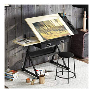 Tiltable Desk,with Adjustable Height for Art Design Drawing Writing Painting Crafting Drafting Work and Study (Size : A)