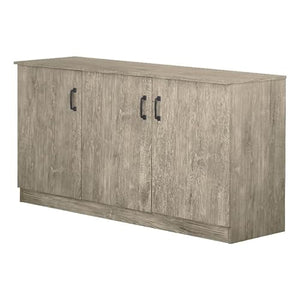 Saint Birch Alaska 3-Door Gray Oak Credenza Storage Cabinet