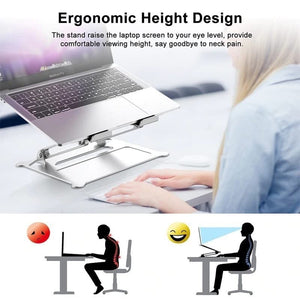 FKSDHDG Portable Foldable Laptop Stand Lifting Aluminum Alloy Notebook Computer Stand Universal Adjustable Storage Cooling Holder Stand