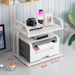 Printer Stand Desktop Printer Stand, Metal Side Frame 2-Layer Fax Machine Scanner Rack, Used for Office Living Room Desktop Copier Stand Printer Stand for Desk (Color : Black)
