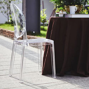 Efavormart Pack of 12 | Clear Transparent Banquet Ghost Chairs