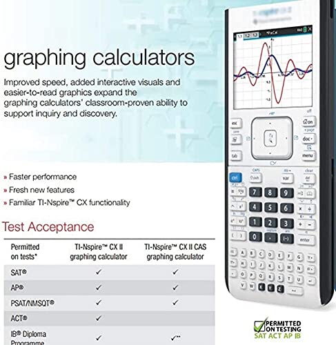 Color Graphing Calculator Examination Scientific Electronics Handheld Desktop Calculator - White