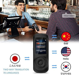 None Language Translator Device Portable 70 Languages Two Way Instant Voice Translator Smart Real-Time WiFi/Hotspot (White)