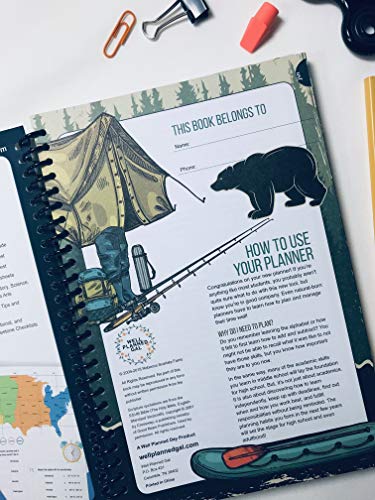 Well Planned Day, Student Planner Camping Camo, July 2019 - June 2020