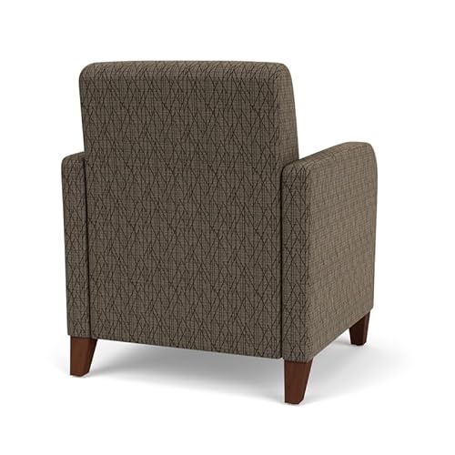Lesro Siena Lounge Reception Guest Chair in Walnut/Brown