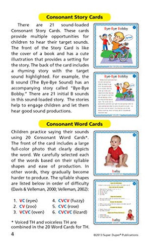 Super Duper Publications | Webber® Big Apraxia Photo Cards | Organized Words by Syllable for Ease of Speech Production | Vowels and Consonants | Basic Syllable Shapes | Activities with Instructions