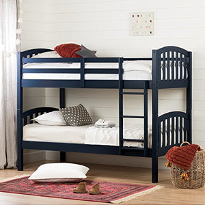South Shore 11820 Summer Breeze Solid Wood Bunk Beds, Navy Blue,