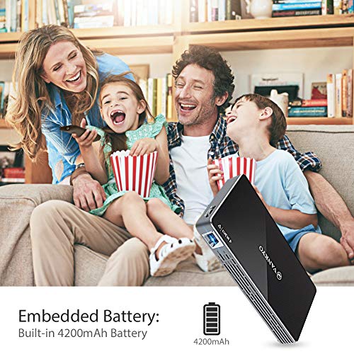 VANKYO Passport M50 DLP Smart Mini Portable Projector, 100 ANSI Lumens w/Andriod 7.1 OS Pre-Installed, WiFi, HDMI, USB Micro SD Ports Free Mini Wireless Keyboard Tripod