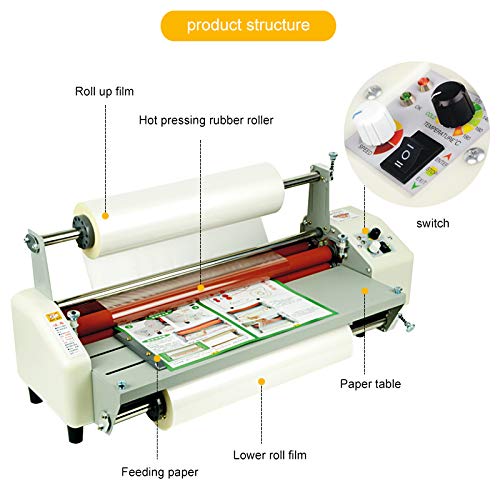 Welljoin NEW 17.5" Laminator Four Rollers Roll Laminating Machine Hottest8460T
