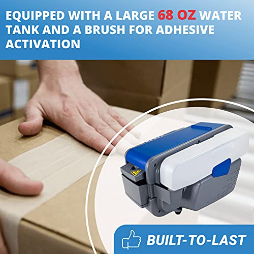 IDL Packaging GTM-825A Electronic Kraft Tape Dispenser for Gummed Tapes up to 3” Width – Automatic One-Touch Moistening & Dispensing Machine – Water-Activated Tape Dispenser