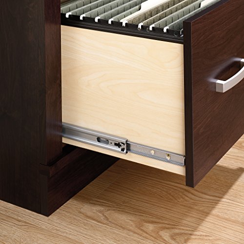 Sauder 408289 Office Port Executive Desk, Dark Alder Finish