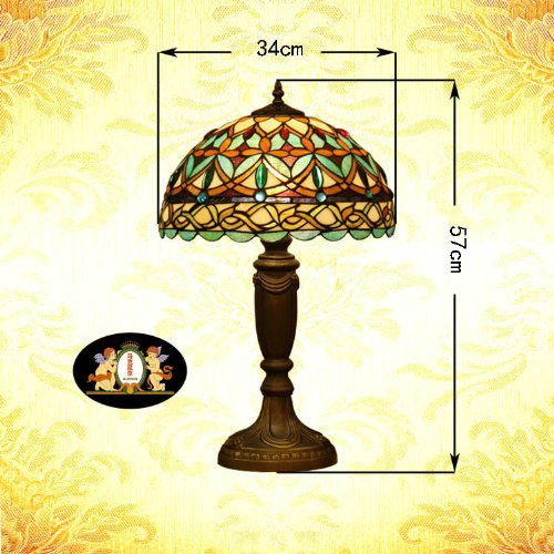 Tiffany Europaische retro style hand-painted stained glass table lamp