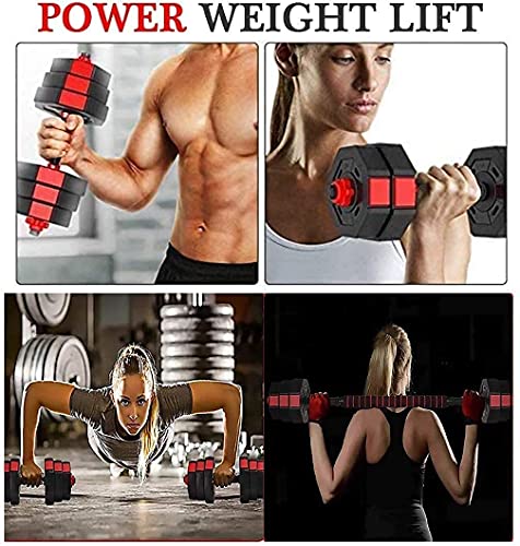 Adjustable Dumbbells Barbells Weight Set Free Wights, 44 Lbs, Anti-Slip & Secure Locks, Home Gym Workout Exercise Strength Training Equipment, for Weight Bench Workout Bench Press for Men and Women