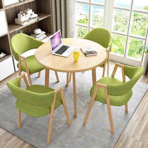 BYJSJY Round Dining Table, Coffee Table and Chair Set - 80cm, Color A2