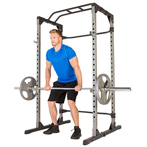 Fitness Reality 810XLT Super Max Power Cage | Optional Lat Pull-down Attachment and Adjustable Leg Hold-down | Power Cage Only