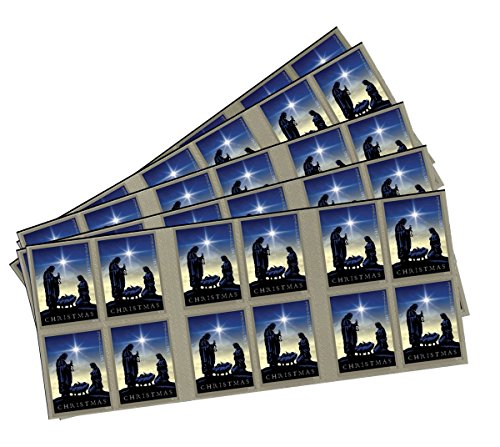 Nativity USPS Forever First Class Postage Stamp U.S. Holy Family Holiday Christmas Sheets (100 Stamps) (5 Booklets of 20 stamps)