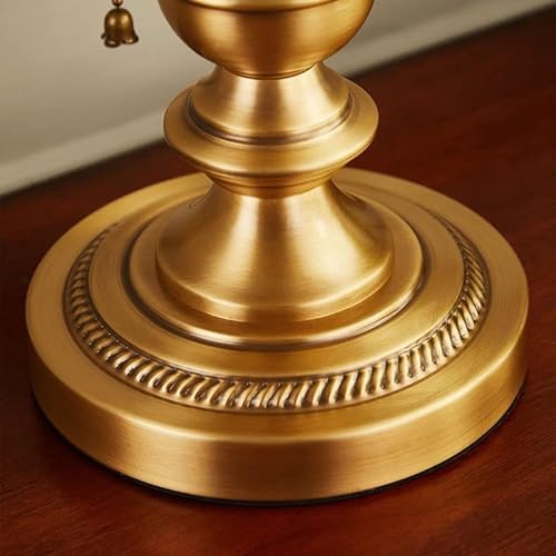 European Light Luxury Desk Lamp Copper Antique Bedside Lamp