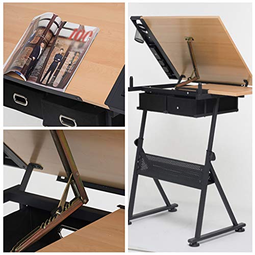 Adjustable Drawing Craft Table,with Adjustable Height for Art Design Drawing Writing Painting Crafting Drafting Work and Study