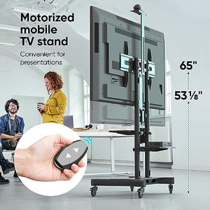 ONKRON Motorized TV Stand for 50" - 86" TVs up to 200 lbs - Adjustable Height - VESA 800x500 - Black