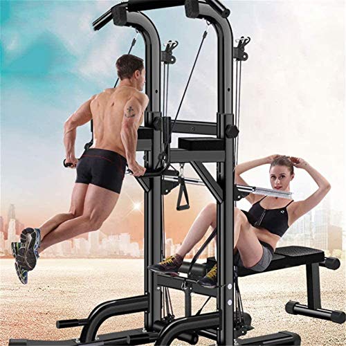 SJNQJJ Pull Ups Strength Training Equipment Strength Training Dip Stands Multifunctional Power Towers Adjustable Height Stand Workout Station Dip Station Pull Chin Up Ba