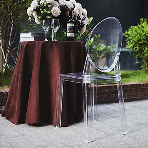 Efavormart Pack of 12 | Clear Transparent Banquet Ghost Chairs