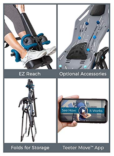 Teeter FitSpine X2 Inversion Table, Extended Ankle Lock Handle, Back Pain Relief Kit, FDA-Registered (FitSpine X2)