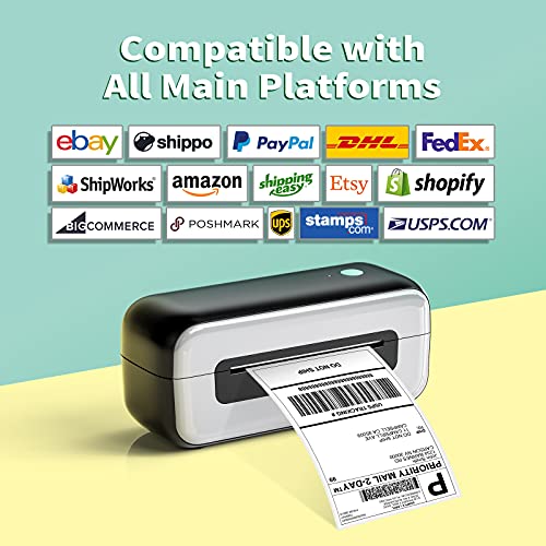 Ponek Shipping Label Printer, Thermal Printer for Shipping Labels, Label Printer for Shipping Packages - Compatible with USPS, Amazon, Shopify, Etsy, Ebay, Works with Windows & Mac