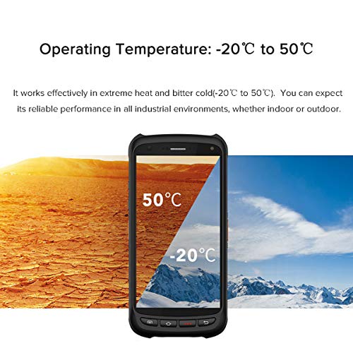 Android Rugged Terminal NFC MUNBYN Industiral Moblie PDA with 2D QR Zebra Barcode Scanner with 4G WiFi GPS BT Wireless Data Collector Support Loyverse POS Software, WMS