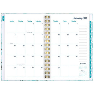 Mead 2019 Weekly & Monthly Planner, 5-1/2" x 8-1/2", Small, Hardcover, Artisan, Design Selected For You (CRW40910)