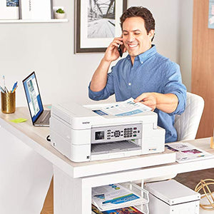 Brother MFC-J805DW INKvestmentTank Color Inkjet All-in-One Printer with Mobile Device and Duplex Printing with Up To 1-Year of Ink In-box, White, one size