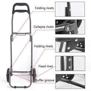 CBLdF Portable Small Pull Cart Folding Trolley - Utility Cart with Wheels