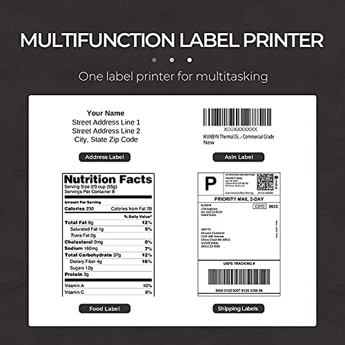 MUNBYN Shipping Label Printer, 300 DPI USB Thermal Label Printer Support Amazon Ebay Paypal Etsy Shopify ShipStation UPS USPS FedEx DHL