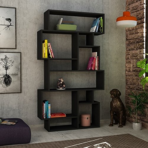 Ada Home Décor  Berkshire Bookcase, 38'' x 66'' x 10'' , Anthracite