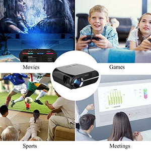 GP100 Video Projector,MTFY 3500 Lumens Portable LCD 1080P HD LED Projector,Home Theater Projector for Movie,TV,Photos,Games,DVD,PC,Laptop Support HDMI,USB,VGA,AV