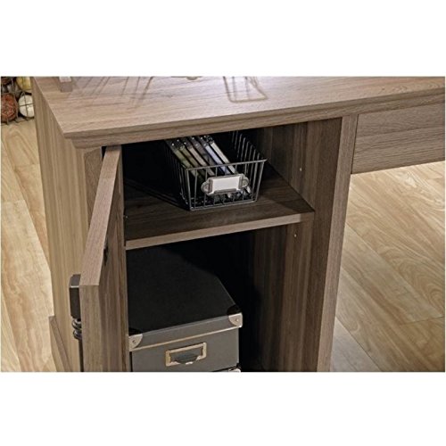 Bowery Hill L-Shaped Desk in Salt Oak
