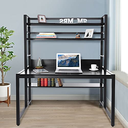 ADHW Home Student Study Computer Desk w/Bookcase Office Writing Table Workstation