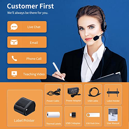 Thermal Shipping Label Printer, Itari 4x6 Label Printer for Shipping Packages & Small Business, Desktop Label Printers Compatible with USPS, FedEx, UPS, Amazon, Ebay, Etsy, Thermal Label Printer