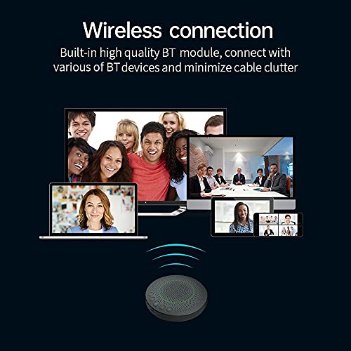 None Conference Microphone Omnidirectional Computer Mic 360° Voice Pickup Touch-Sensor Buttons with Mute Key