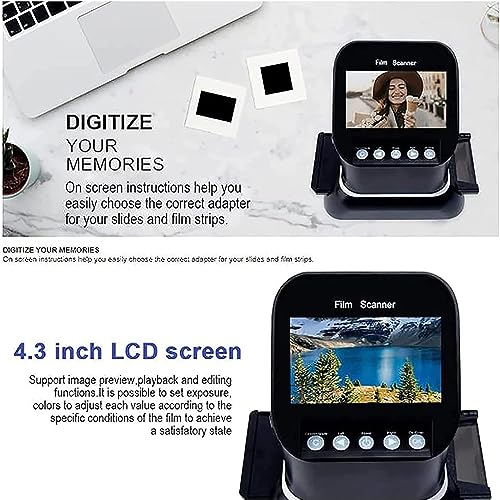 MAHWER Digital Film Converter, High Resolution Portable Film Scanner, Convert Negative & Slides to Digital JPEG, 22MP