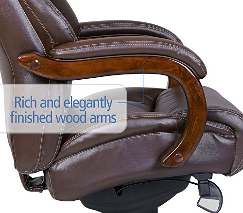 La-Z-Boy Delano Big & Tall Executive Bonded Leather Office Chair - Chestnut (Brown)