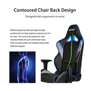AKRacing Core Series LX Gaming Chair with High Backrest, Recliner, Swivel, Tilt, Rocker and Seat Height Adjustment Mechanisms with 5/10 Warranty - Blue