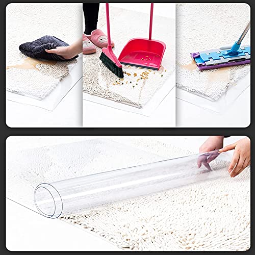 ZHOUHONG Clear Hard-Floor Chair Mat Protector for Hardwood Floors - Non-Skid, Waterproof - Multiple Sizes