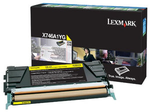 Lexmark X746A1YG X746 X748 Toner Cartridge (Yellow) in Retail Packaging