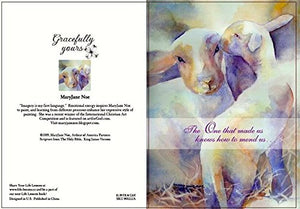 Gracefully Yours 222 Get Well Greeting Cards Featuring Mary Joe Noe, 4 Designs/3 Each with Scripture Message, 6 5/8" x 4 3/4"