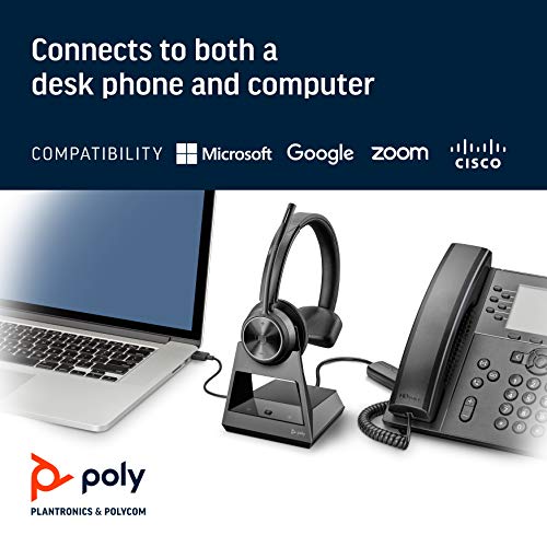 Plantronics Poly Savi 7310-M Wireless DECT Headset - Microsoft Teams Certified