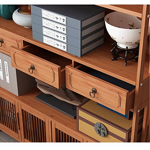 HARAY Floor-to-Ceiling Chinese Light Luxury Bookshelf Bookcase (Color : C)