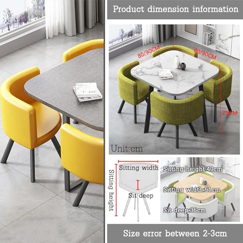 DIHRVTHC Office Reception Negotiation Table and Chair Set - Red, Ideal for Reception, Living Room, Office