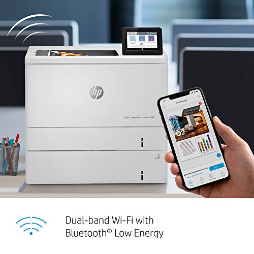 HP Color LaserJet Enterprise M555x Duplex Printer with Extra Paper Tray (7ZU79A)