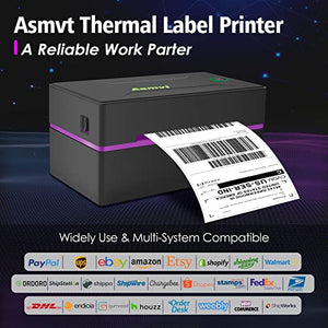 Asmvt Thermal Label Printer-Shipping Label Printer,150mm/s 4x6 Desktop Label Printer for Shipping Packages, Small Business, USPS, FedEx, Shopify, Etsy, Amazon,Compatible with Windows & Mac